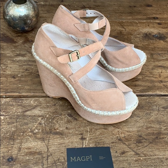 Free People Shoes - Free People Suede Mary Jane Wedge
